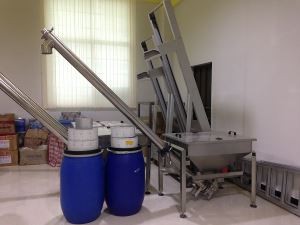 Rvs Roller Poeder Transfer Machine Verbinden met Zak Verpakkingsmachine